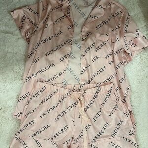 Victoria's Secret Pink Logo Pajama Set